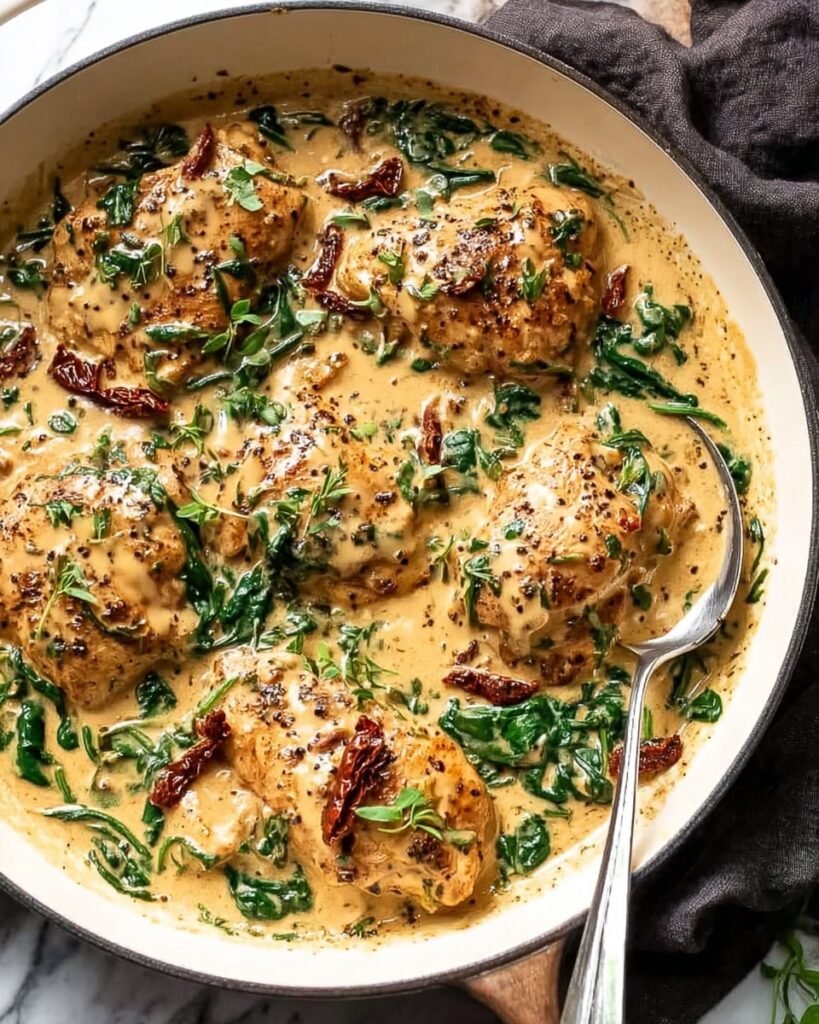 Creamy Tuscan Chicken with Sun-Dried Tomatoes Recipe
