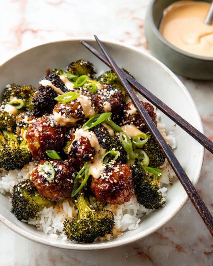 Sticky Honey Garlic Meatballs Recipe