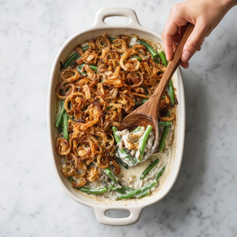 Easy Green Bean Casserole with Crispy Onions Recipe