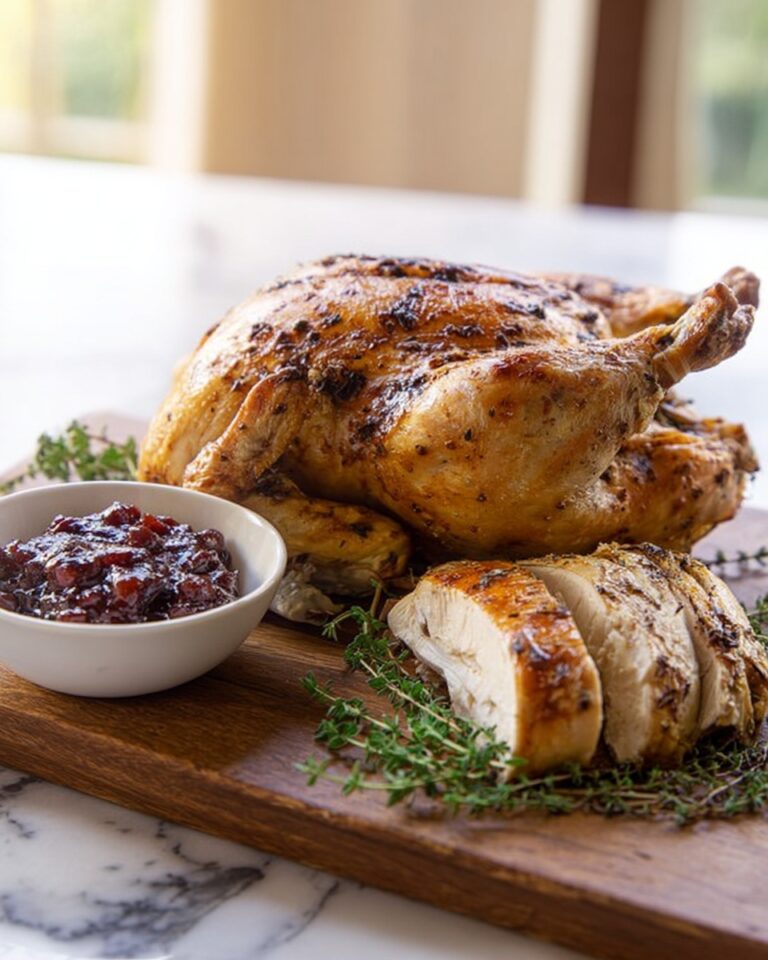 Herb Roasted Chicken with Balsamic Cherry Sauce Recipe