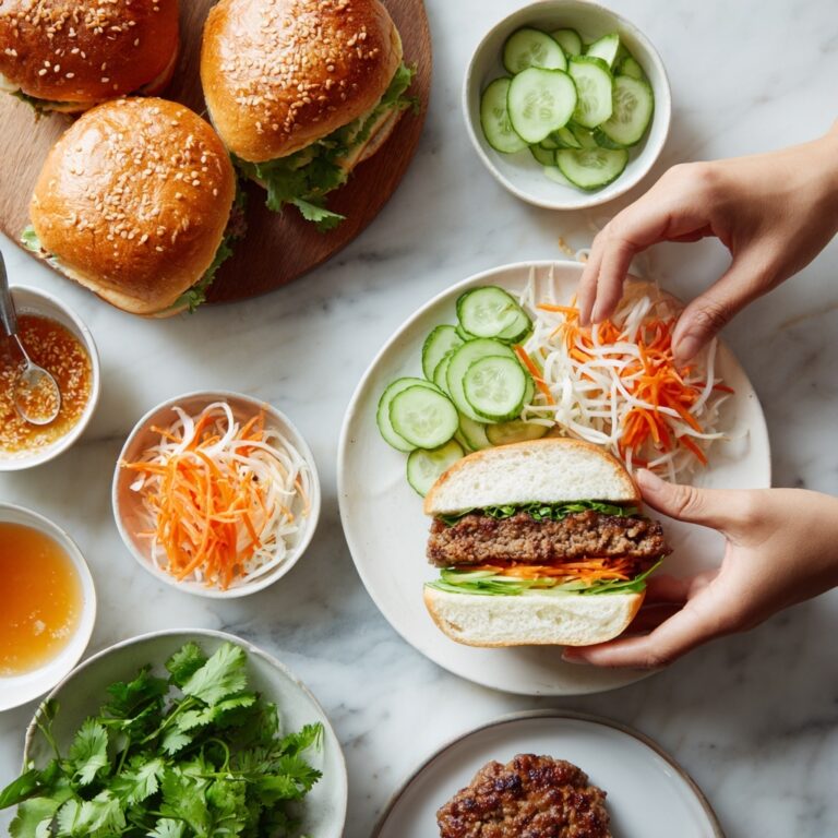 Banh Mi Burger with Spicy Mayo Recipe