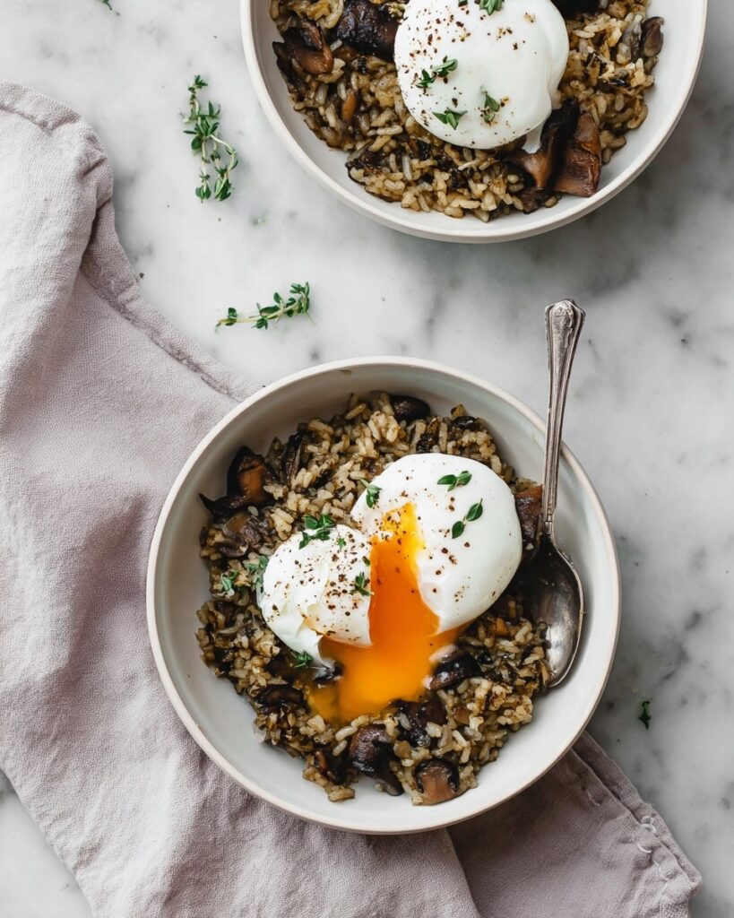 Cheesy Miso Mushroom Rice Recipe