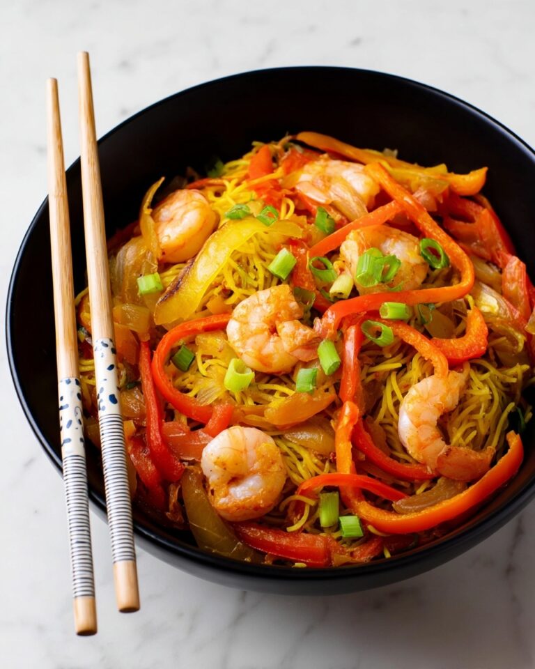 Curry Shrimp Singapore Noodles Recipe