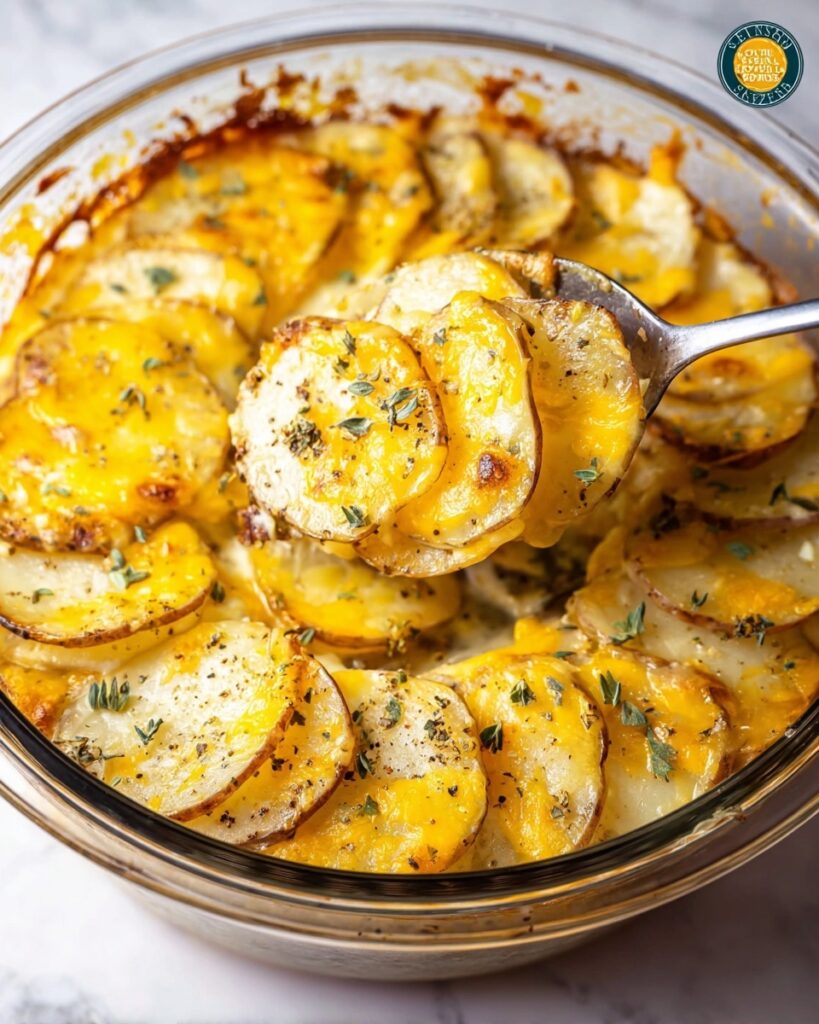 Crock Pot Cheesy Scalloped Potatoes Recipe