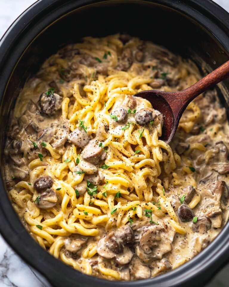Creamy Slow Cooker Beef Stroganoff Recipe
