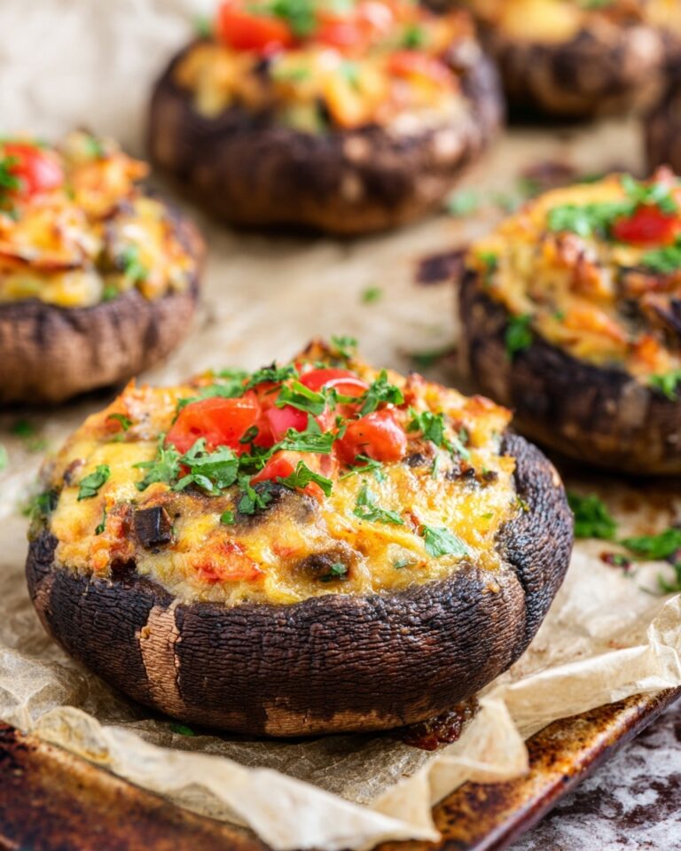 Cheesy Stuffed Portobello Mushrooms Recipe