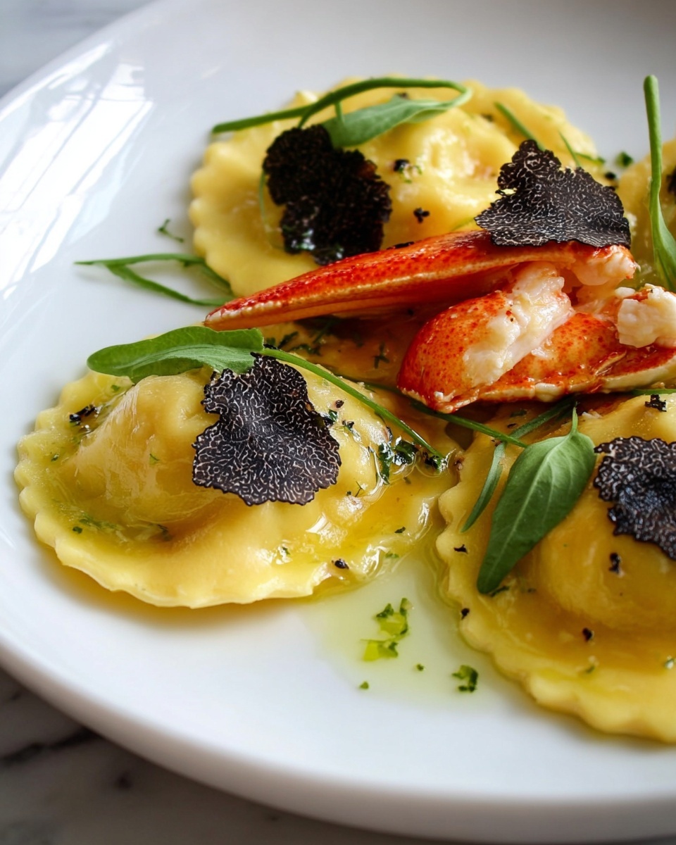 Lobster and Truffle Ravioli with Tarragon Recipe