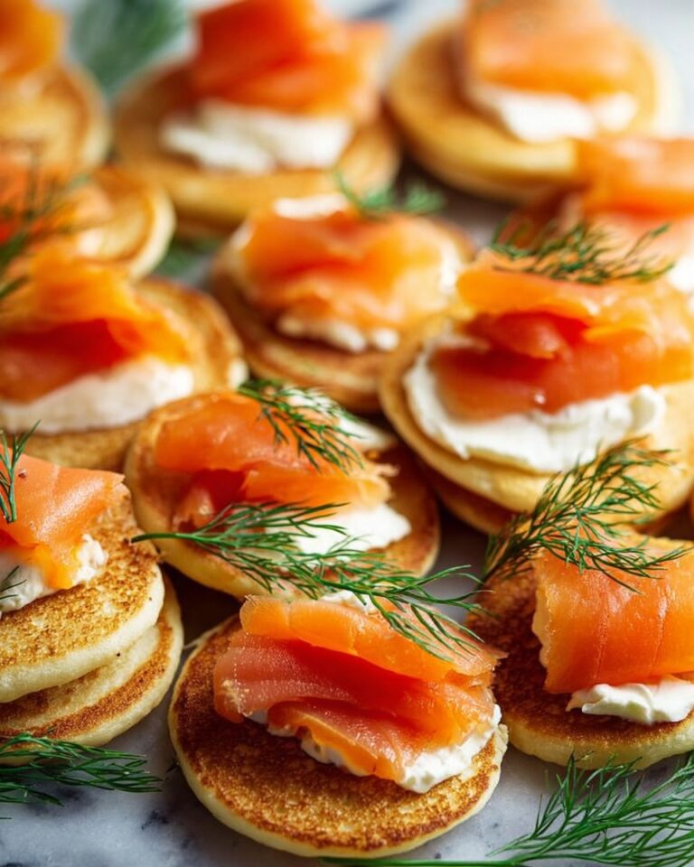 Smoked Salmon Blini with Dill Creme Recipe