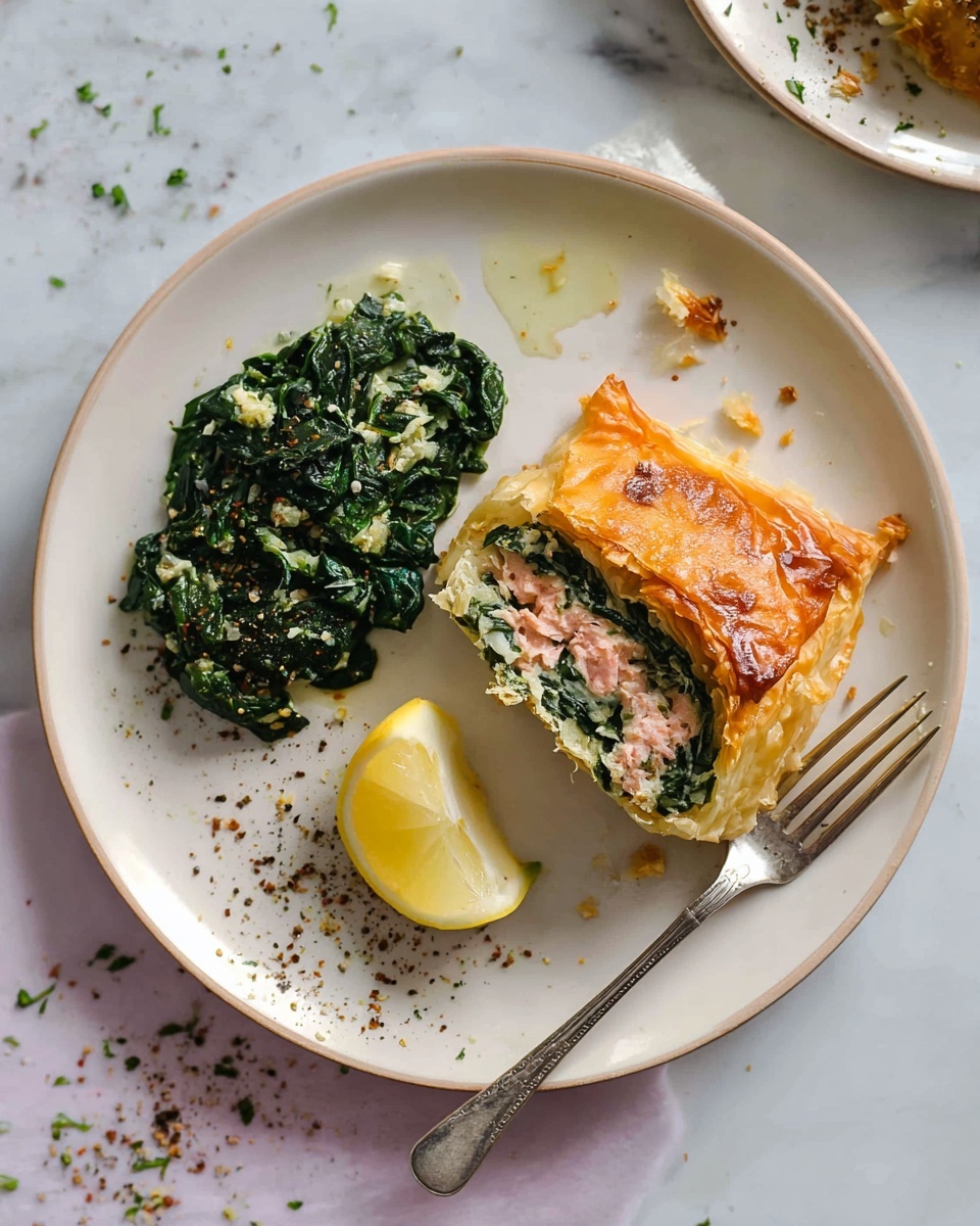 Easy Salmon en Croûte with Spinach Recipe