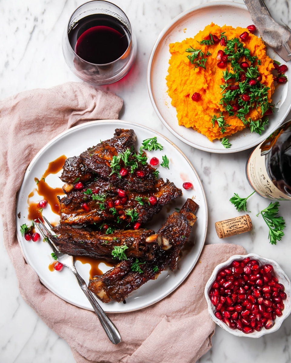 Pomegranate Balsamic Ribs Recipe