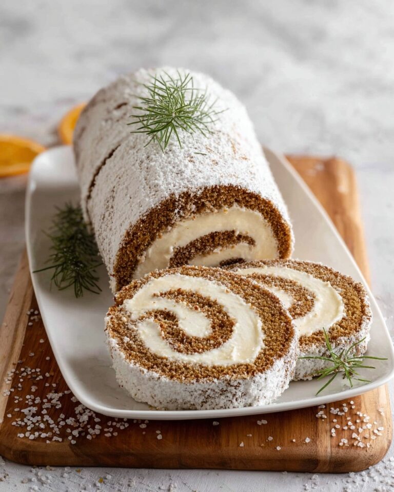 Gingerbread Swiss Roll Cake Recipe