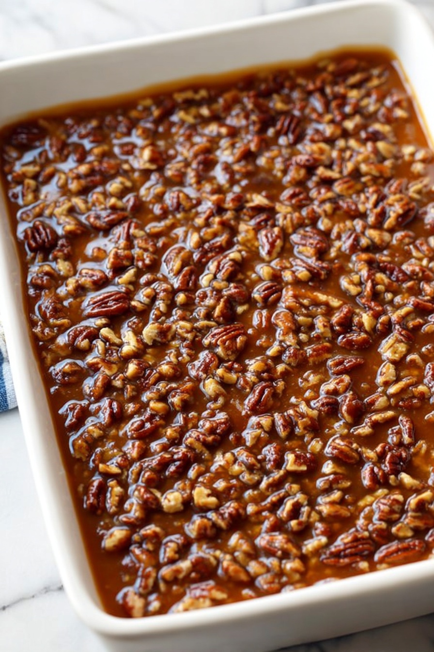 Pecan Cheesecake Bars Recipe - Serving