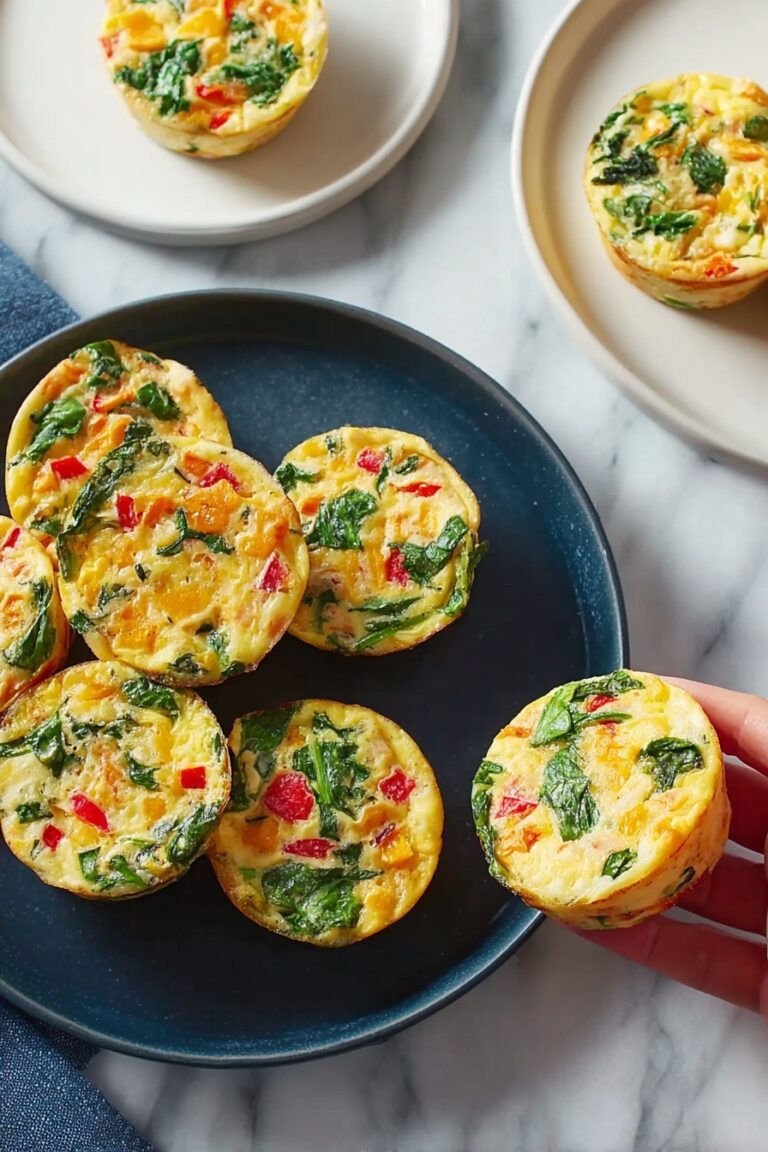 Cheddar Egg Bites with Spinach and Tomatoes Recipe
