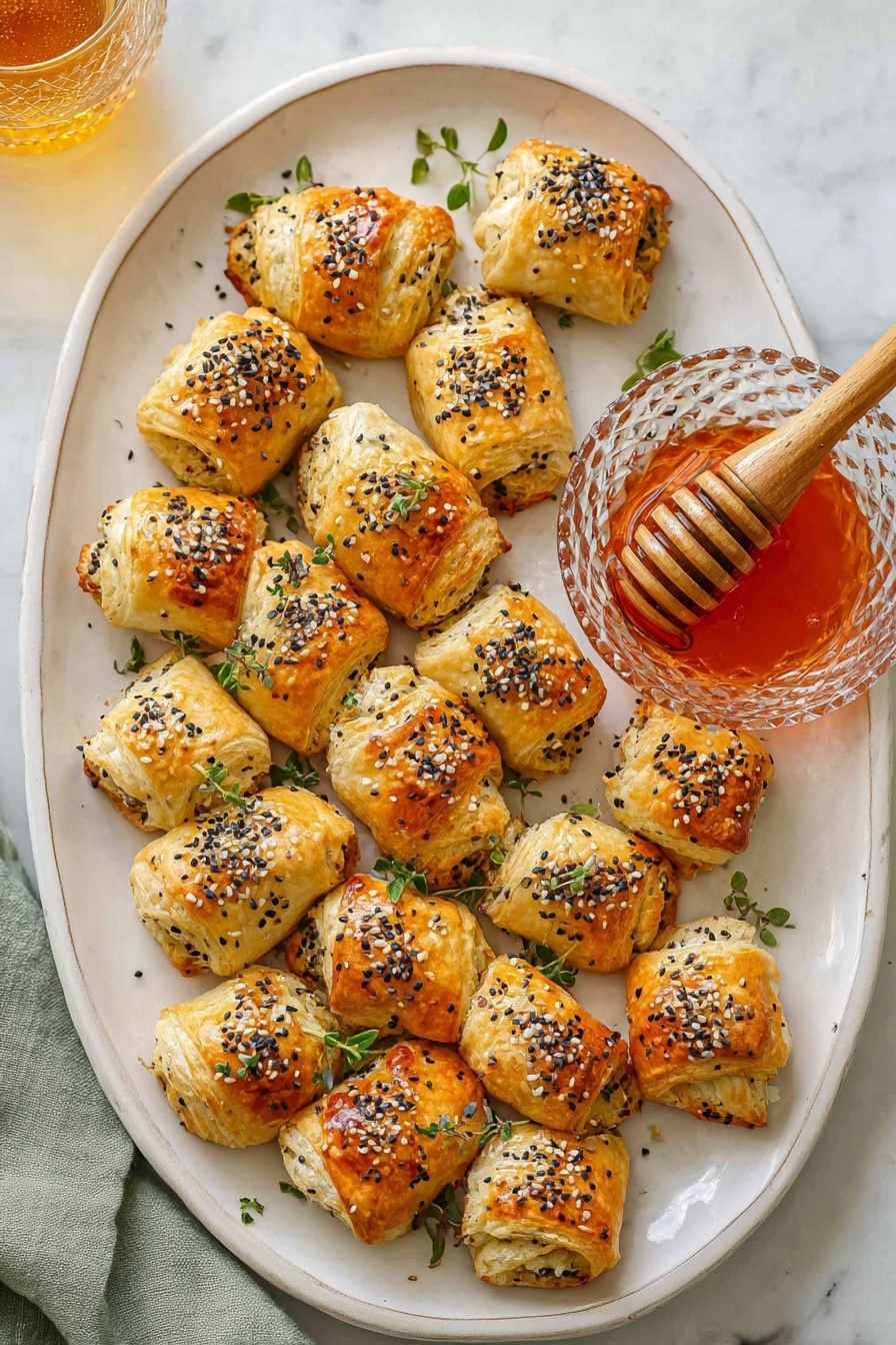 Hot Honey Sausage Rolls Recipe - Serving
