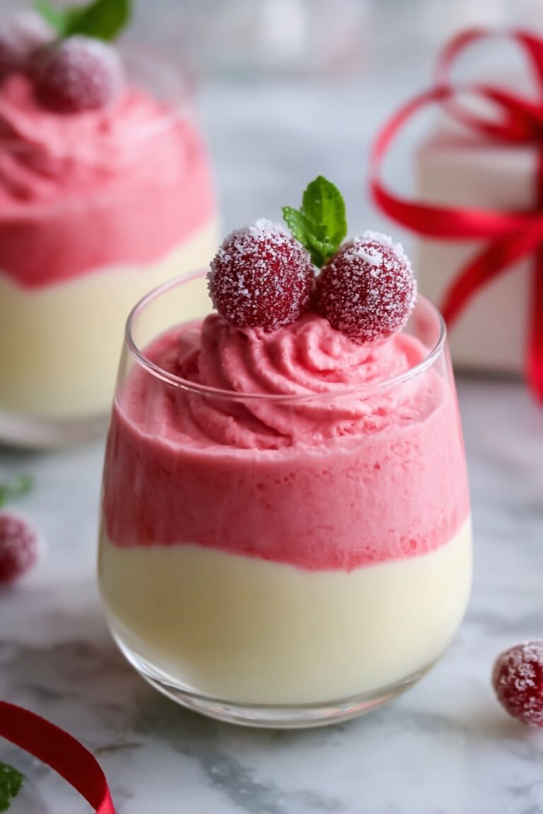 Christmas Cranberry Mousse Cups Recipe