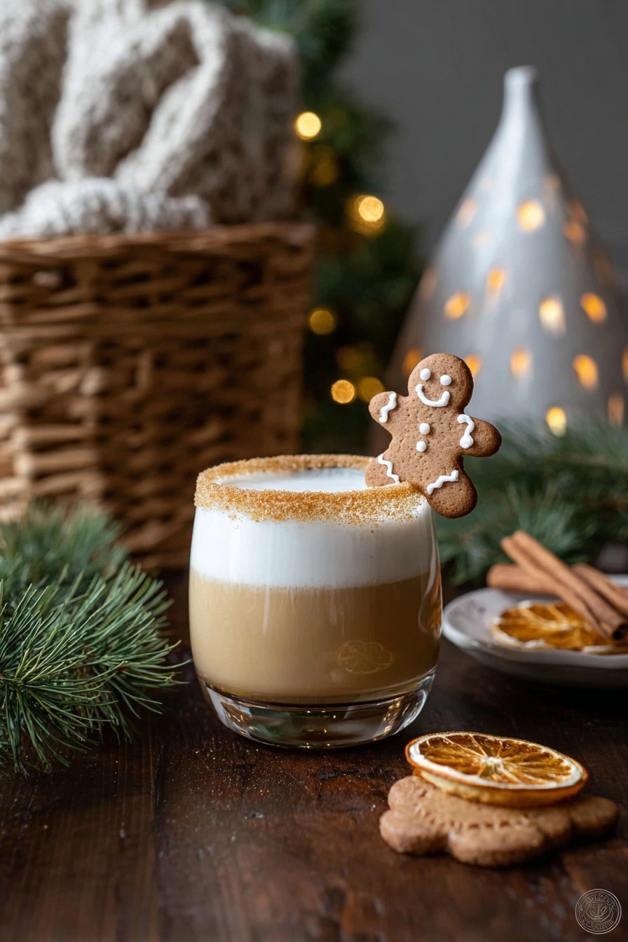 Gingerbread White Russian Cocktail Recipe - Serving