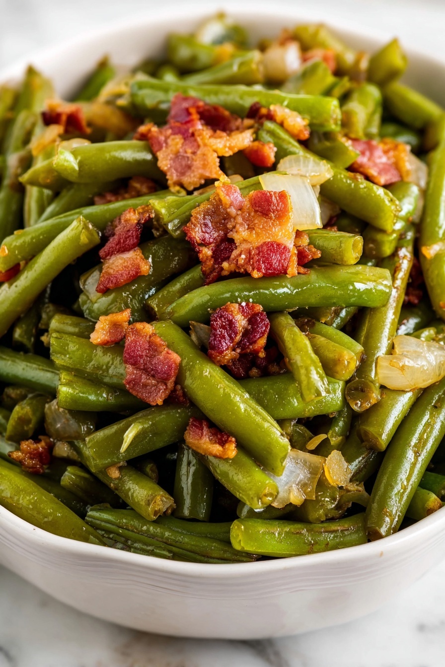 Crock Pot Green Beans with Bacon Recipe - Serving