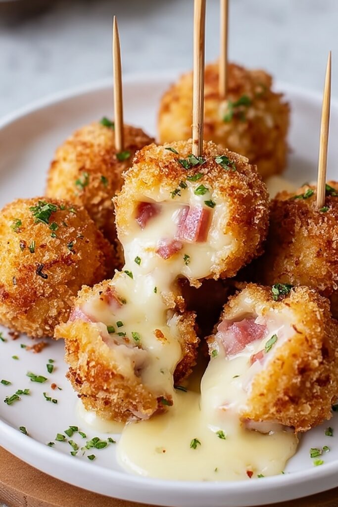 Cheese Stuffed Chicken Cordon Bleu Bites Recipe