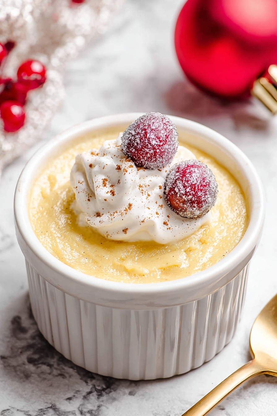 Eggnog Pudding Recipe - Serving