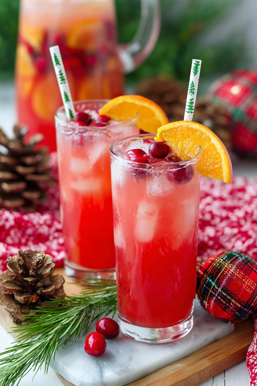 Festive Cranberry Orange Punch Recipe - Serving
