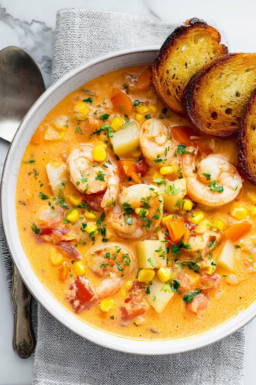 Shrimp and Chorizo Chowder Recipe - Serving