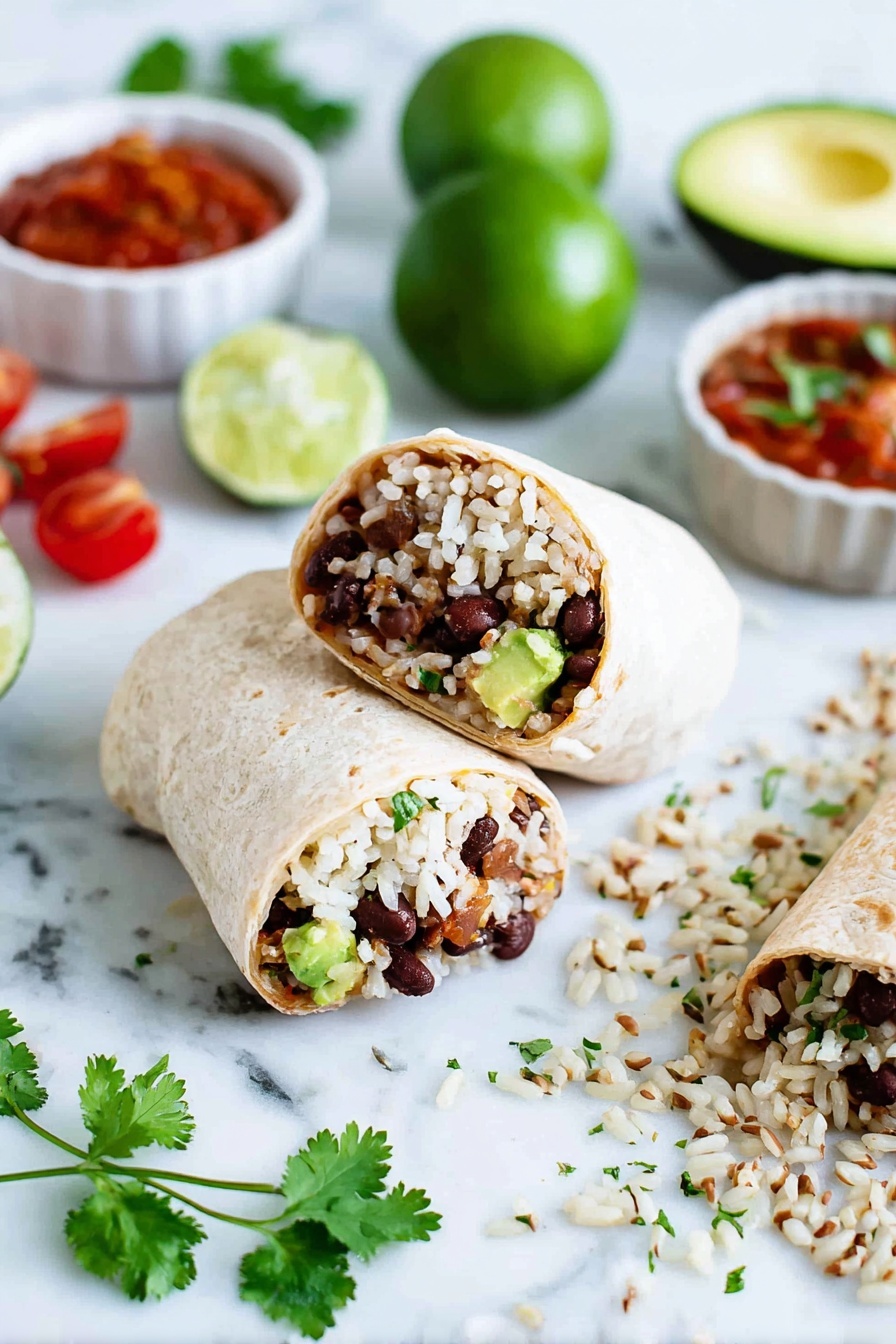 Black Bean and Rice Burritos Recipe - Serving