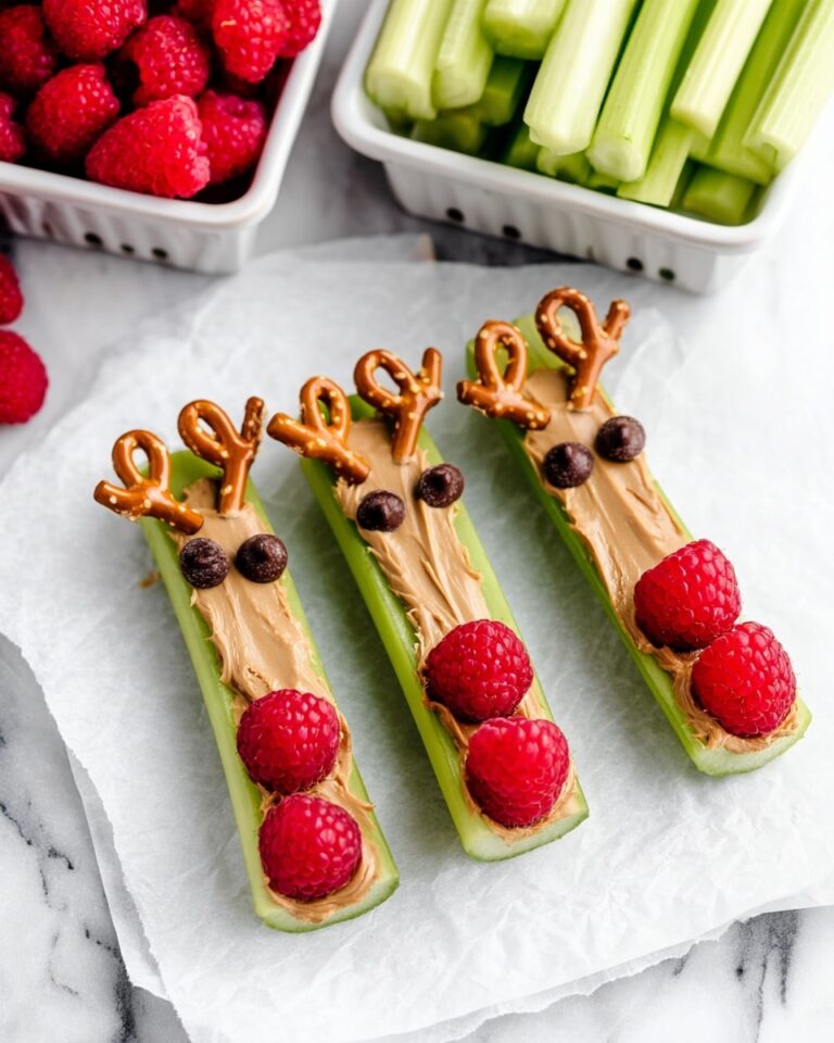 Nut-Free Celery Reindeer Snack Recipe
