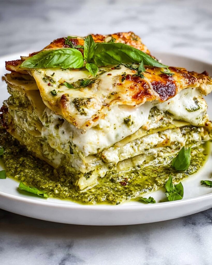 Pesto Lasagna with Cheese Recipe