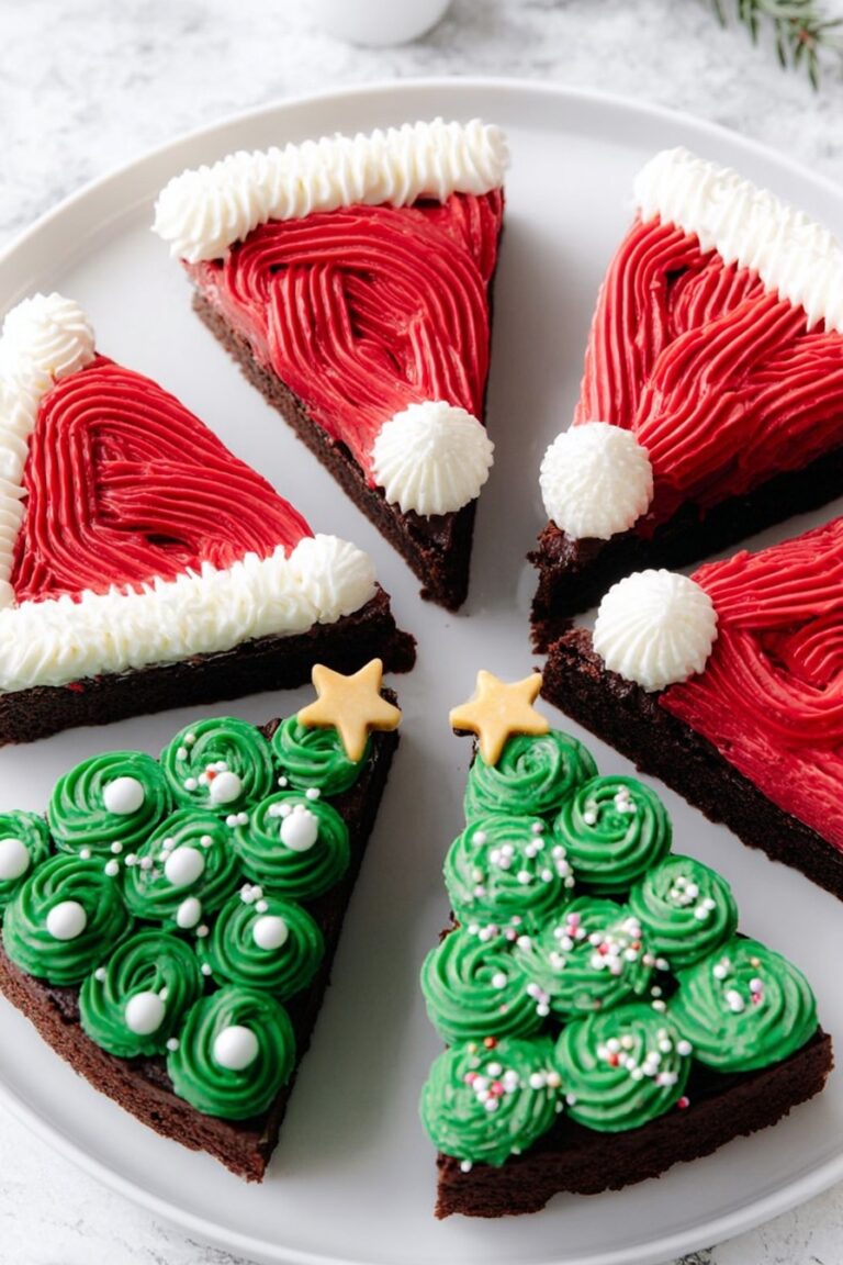 Frosted Christmas Brownie Trees Recipe