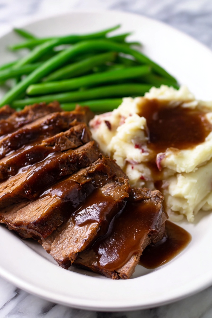 Slow Cooker Chuck Roast Recipe - Serving