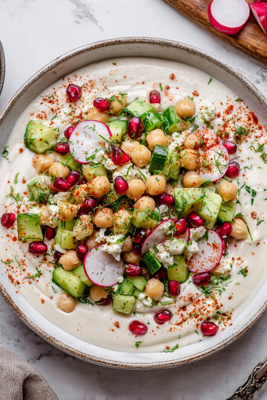 Smashed Cucumber and Chickpea Salad Recipe - Serving