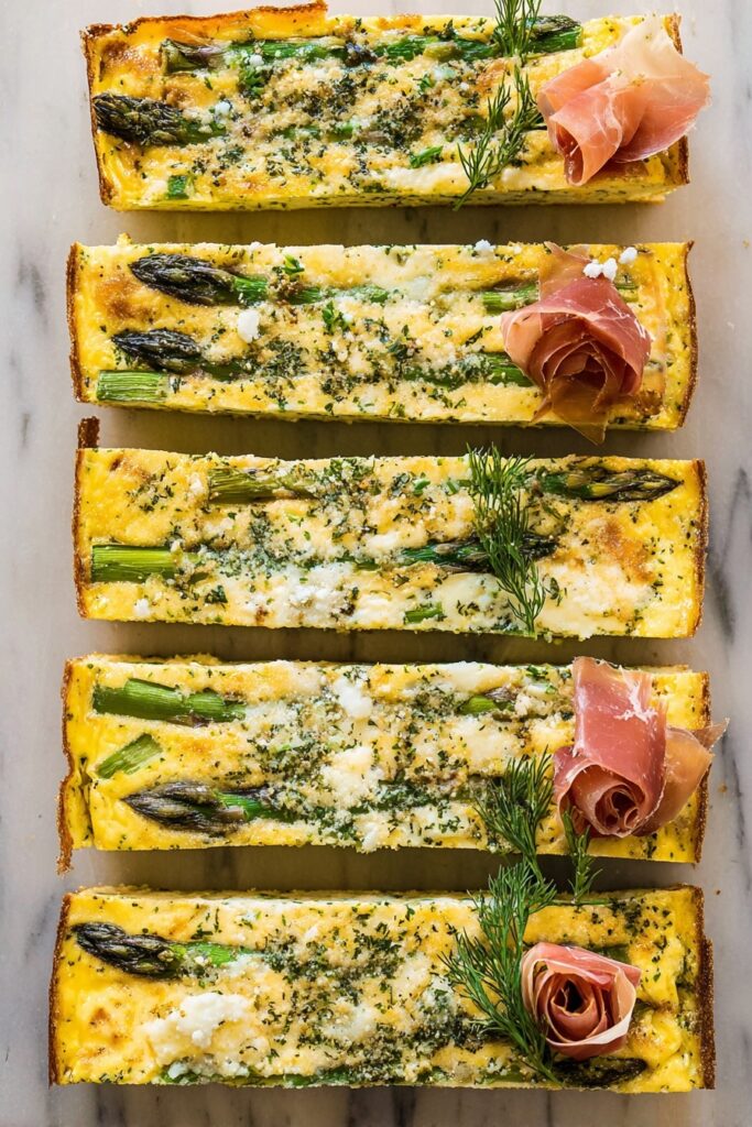Asparagus Frittata with Cheese and Herbs Recipe