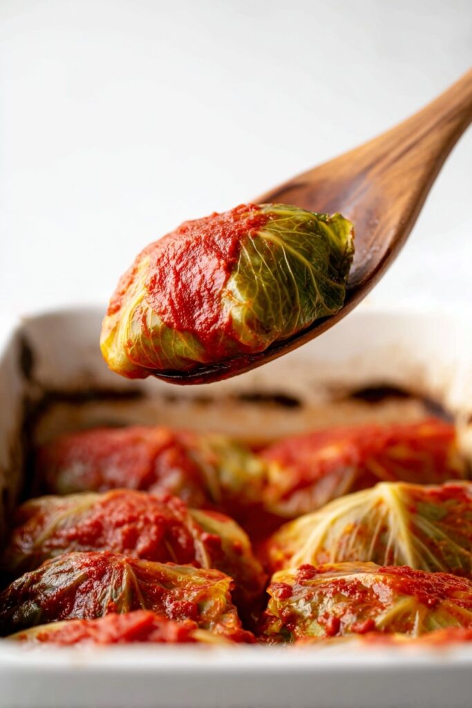 Easy Baked Cabbage Rolls with Meat and Rice Recipe