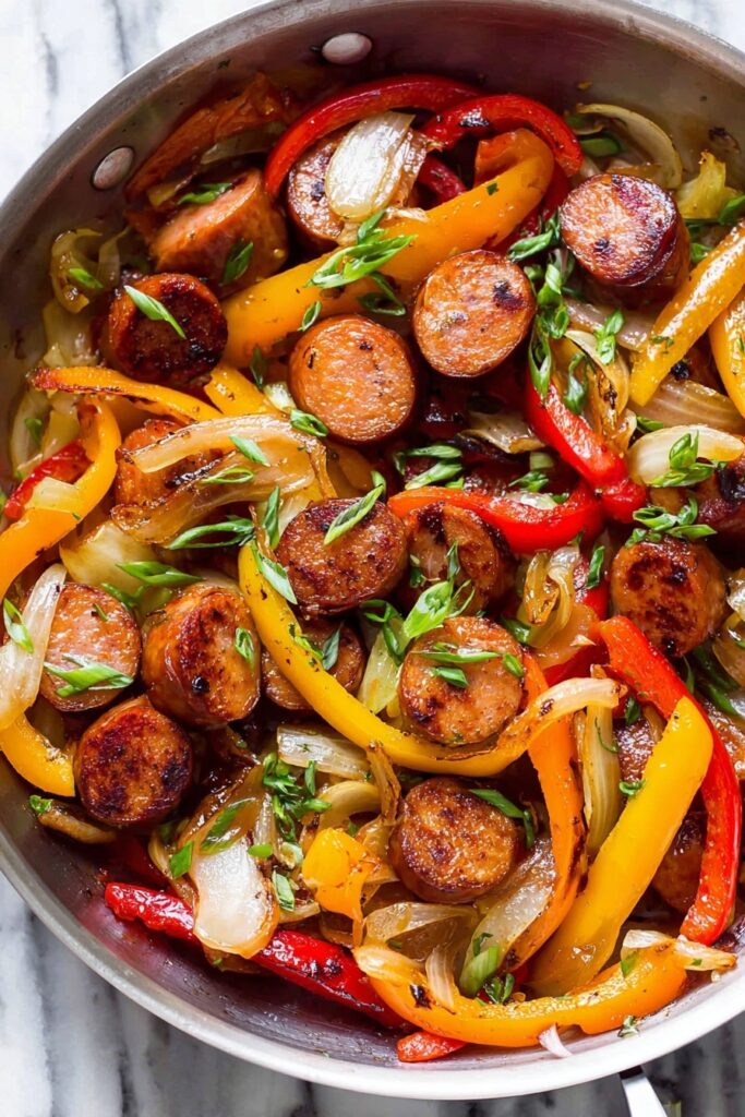 Spicy Sausage and Pepper Skillet Recipe