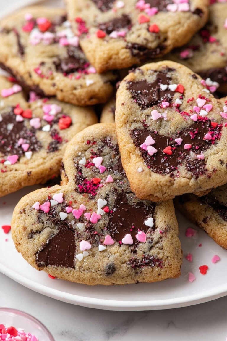 Heart-Shaped Chocolate Chip Cookies Recipe