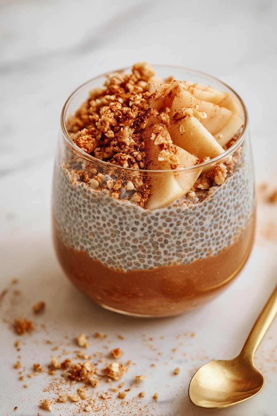Apple Cinnamon Chia Pudding with Stewed Apples Recipe - Serving