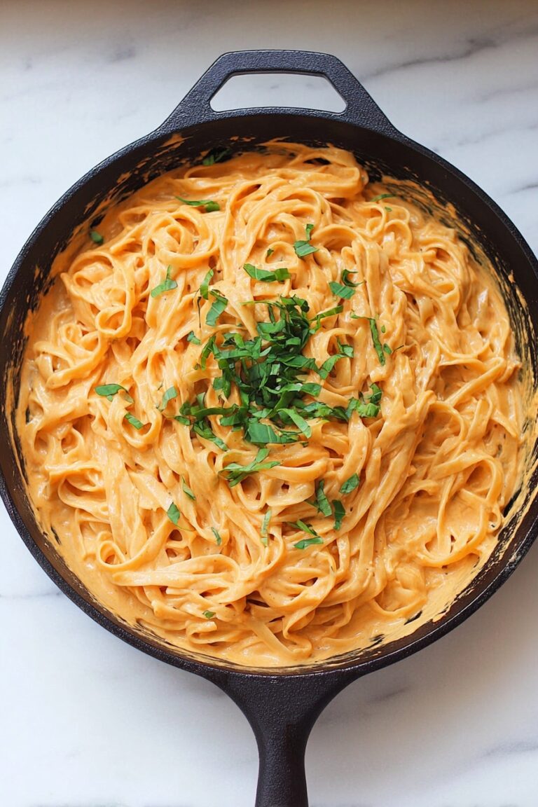 Red Pepper Cashew Alfredo Pasta Recipe