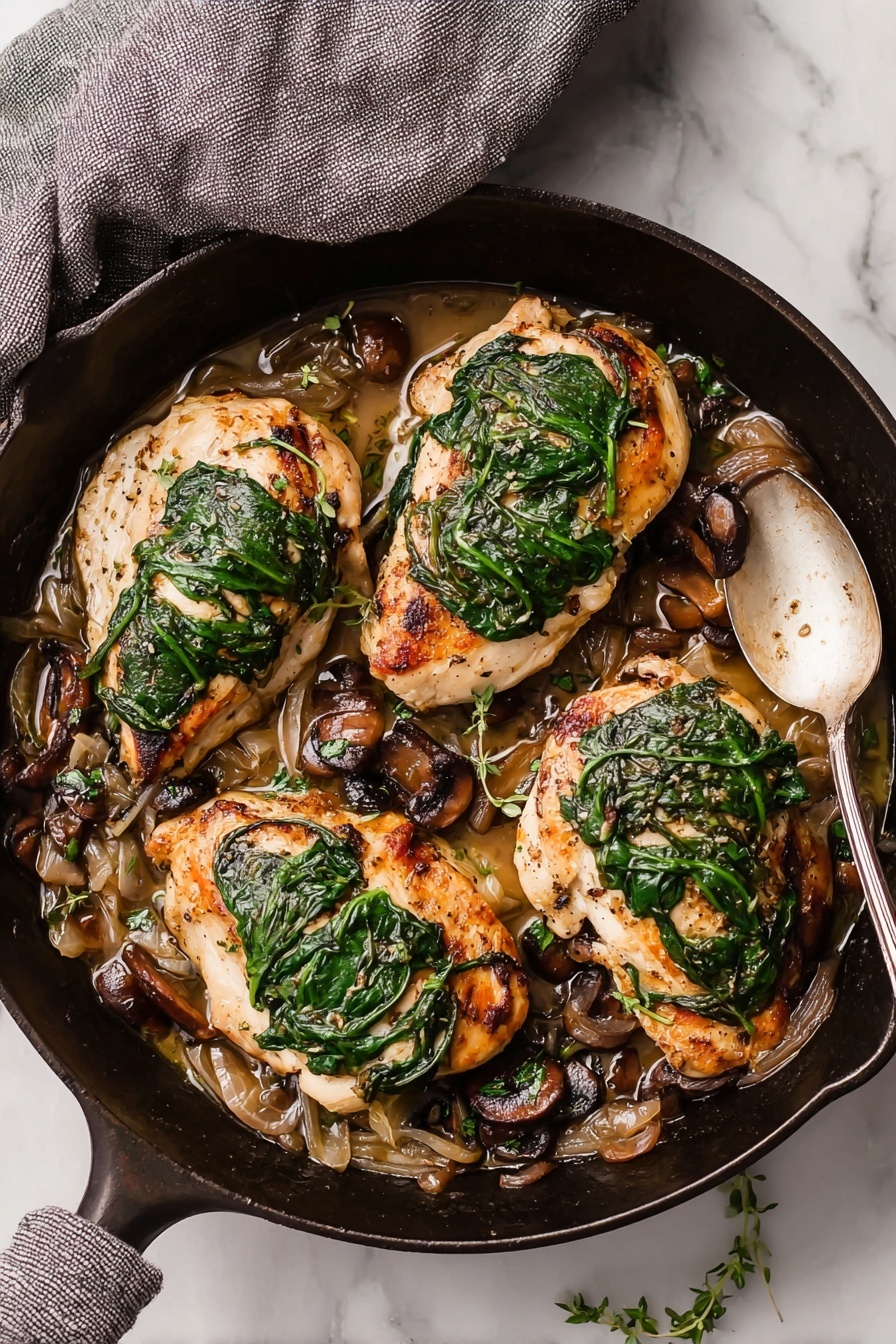 Stuffed Chicken Breast with Spinach and Caramelized Onions Recipe - Serving