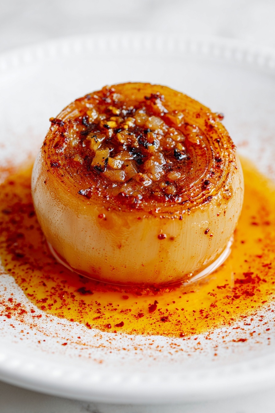 Viral TikTok Roast Onion Recipe - Serving