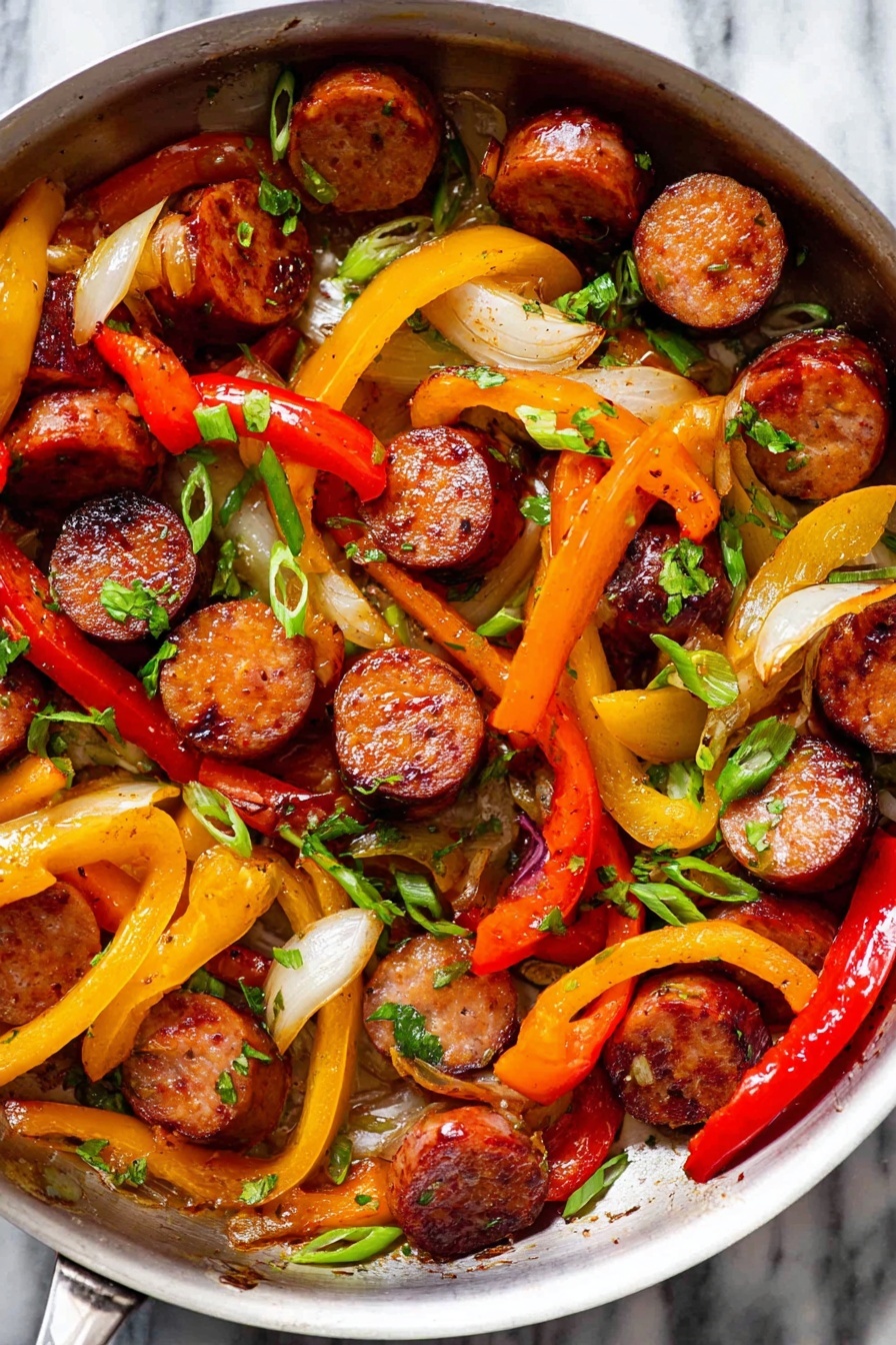 Spicy Sausage and Pepper Skillet Recipe - Serving