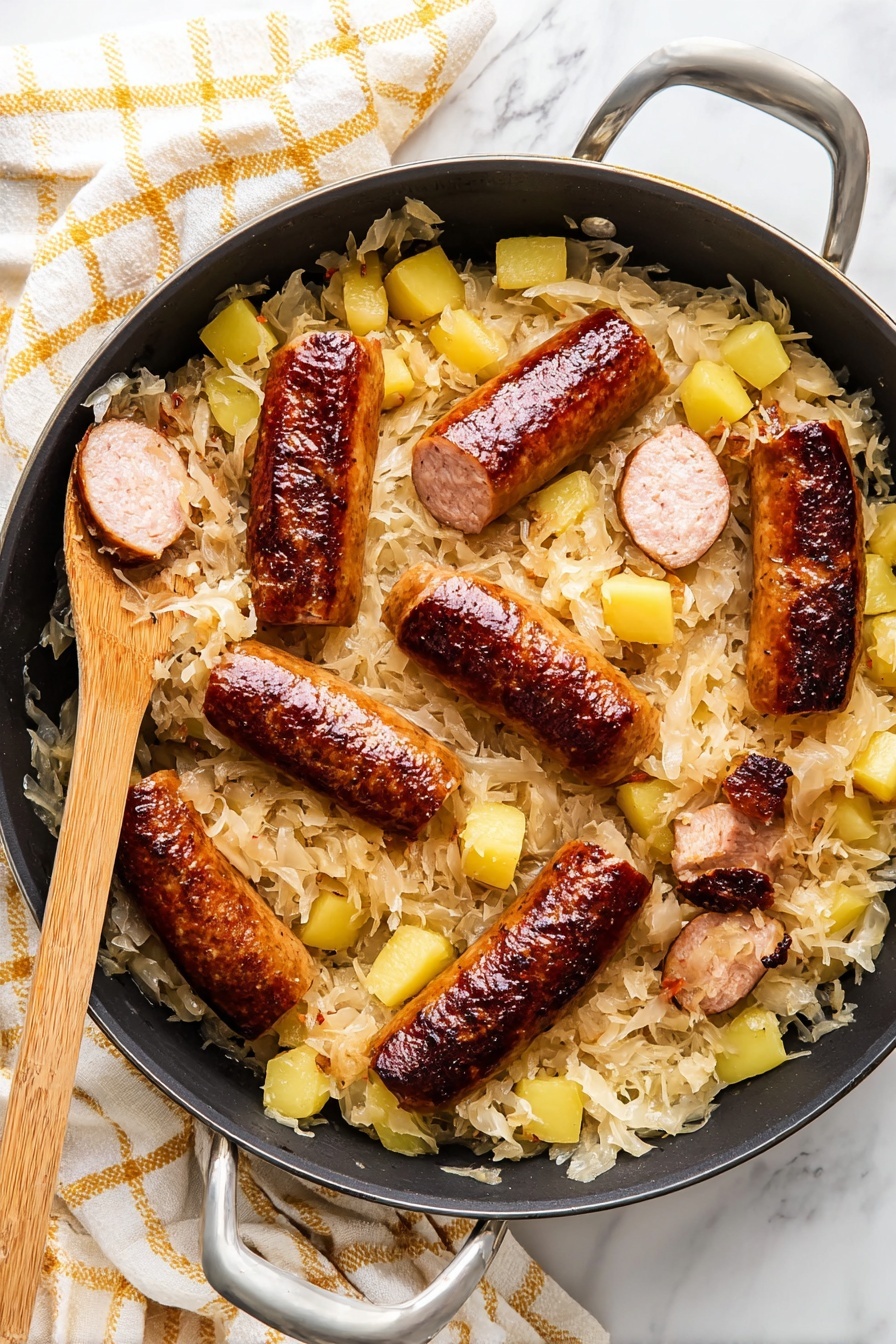 Kielbasa and Sauerkraut Skillet Recipe - Serving