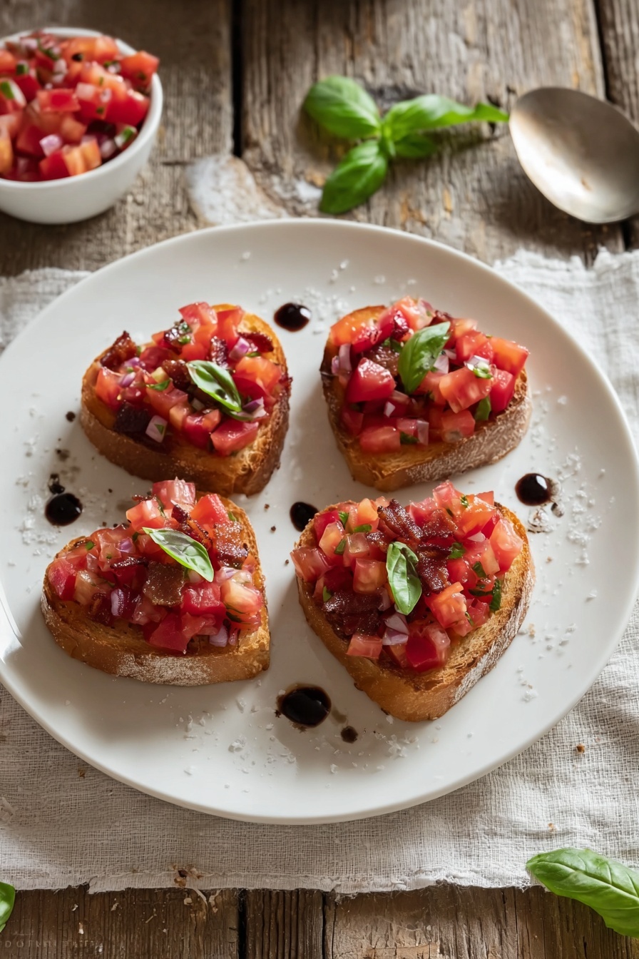 Tomato Bacon Bruschetta Recipe - Serving