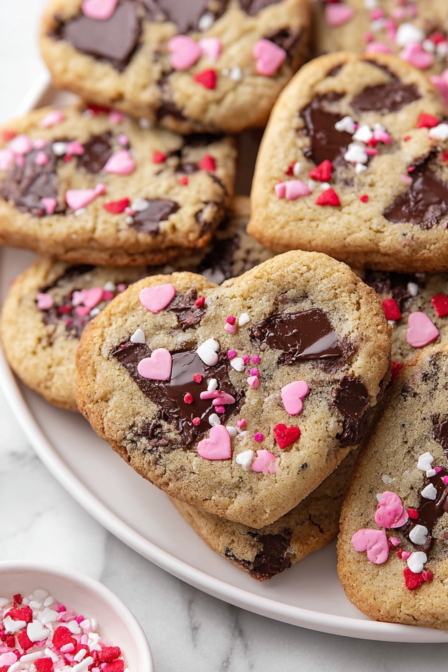 Heart-Shaped Chocolate Chip Cookies Recipe - Serving