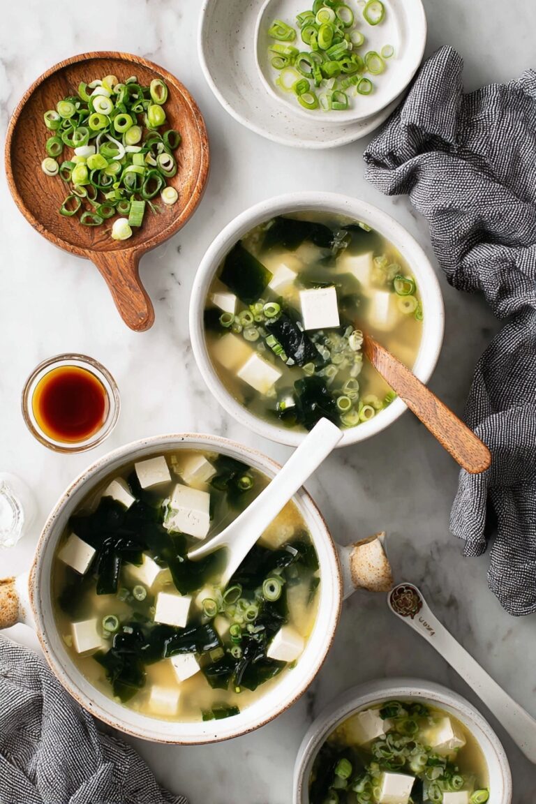 Miso Soup with Tofu and Wakame Recipe