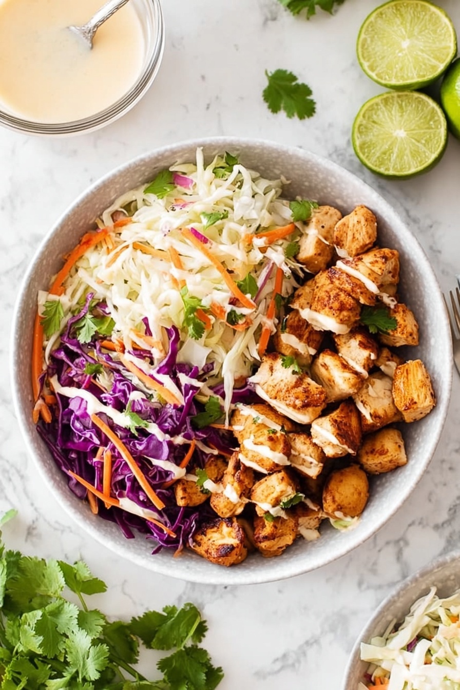 Spicy Fish Taco Bowl Recipe - Serving