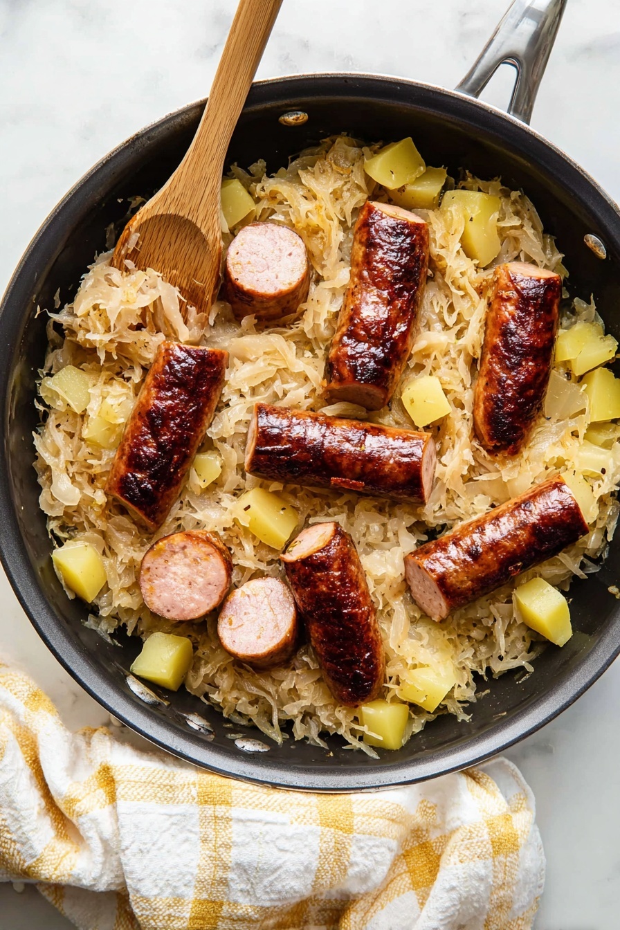 Kielbasa and Sauerkraut Skillet Recipe