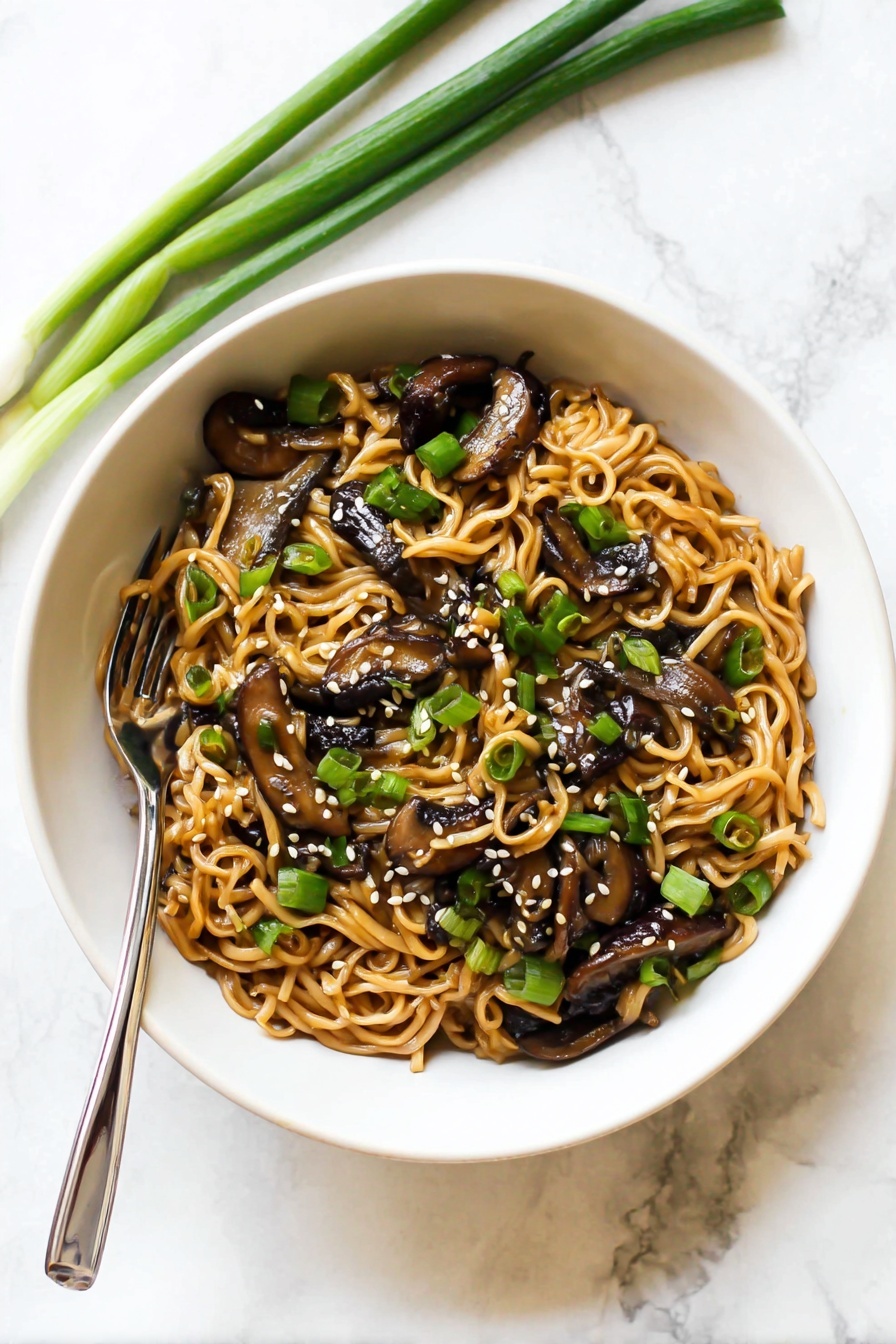 Creamy Mushroom Ramen Noodles Recipe