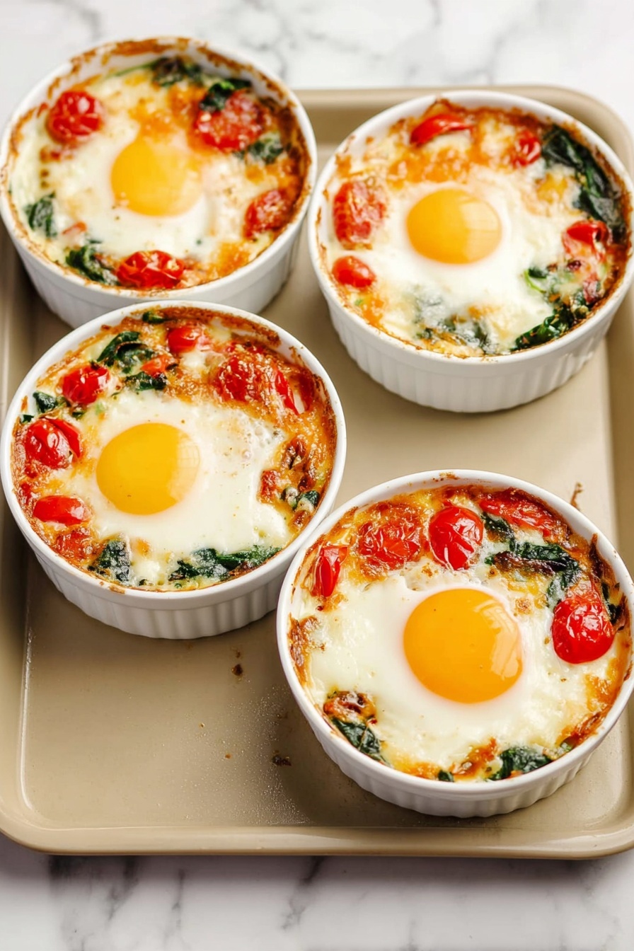 Baked Feta Eggs with Cherry Tomatoes Recipe - Serving