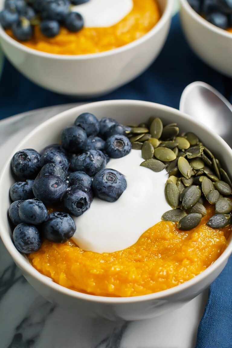 Sweet Potato Breakfast Bowl with Blueberries Recipe