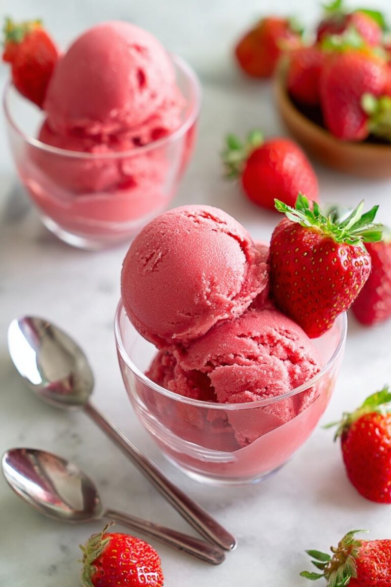 Healthy Strawberry Sorbet Recipe